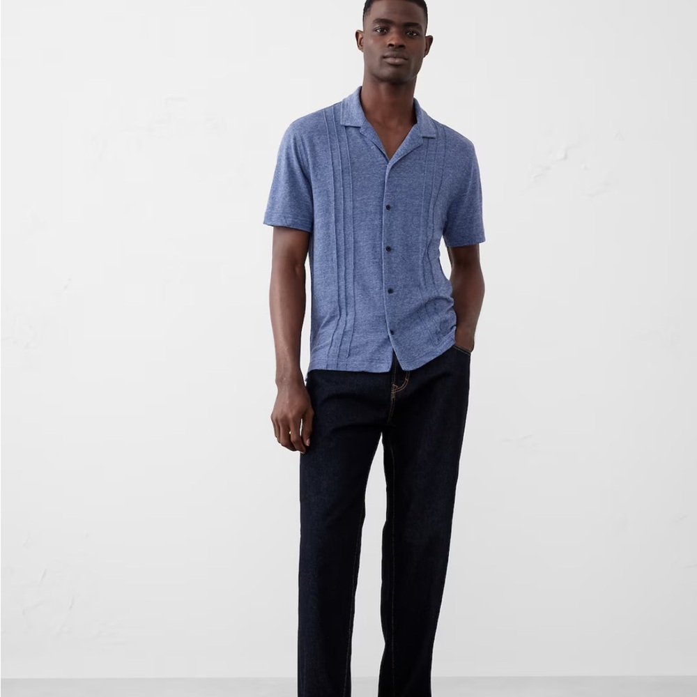 Banana Republic Factory Blue Polo Shirt